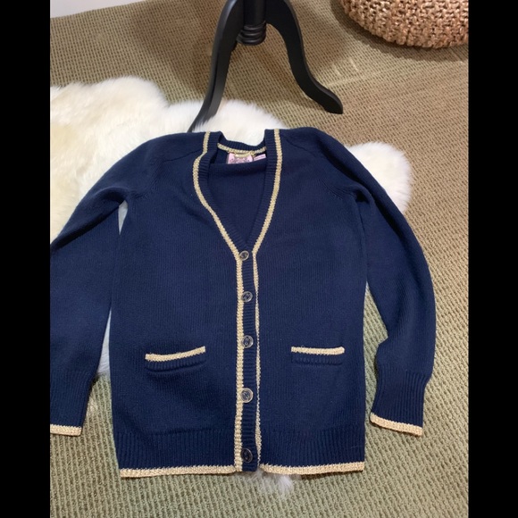 Sweaters - Juicy Couture Navy and Gold Cardigan Sweater ❄️